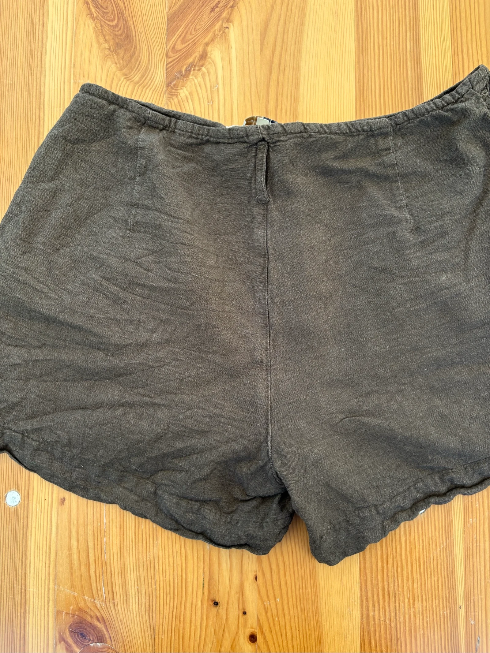 Short de lino para mujer Only talla 38, color caqui. – photo 5